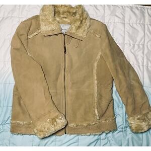 Wilsons leather Maxima suede Faux fur jacket size XL